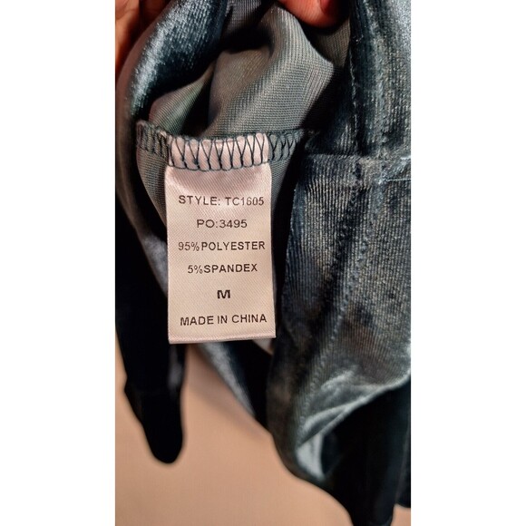 GiGiO USA Velvet Oversized Mock Neck Peplum Tunic Top Women's Sz M Boho Western - Picture 6 of 12